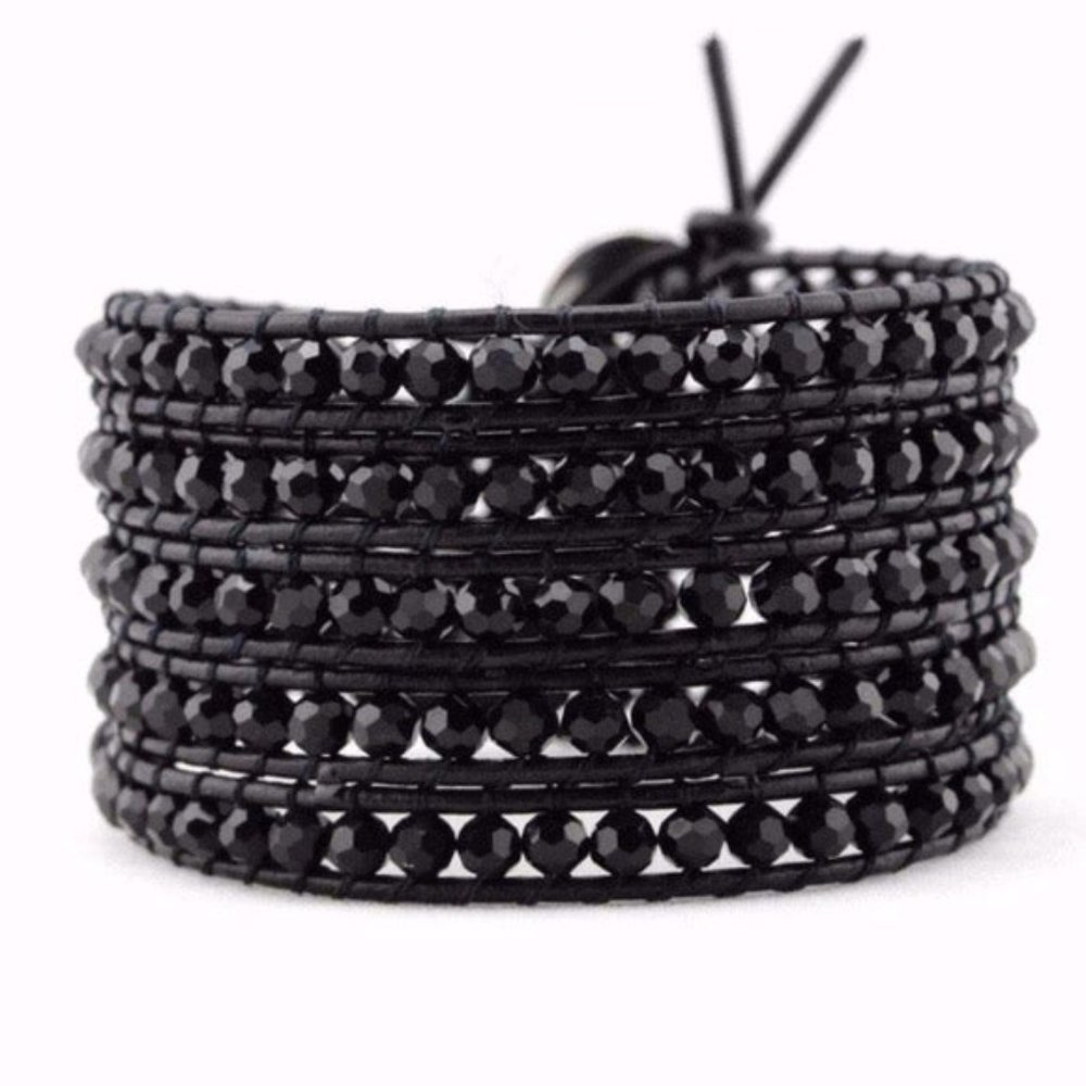 VICTORIA EMERSON BLACK WRAP BRACELET